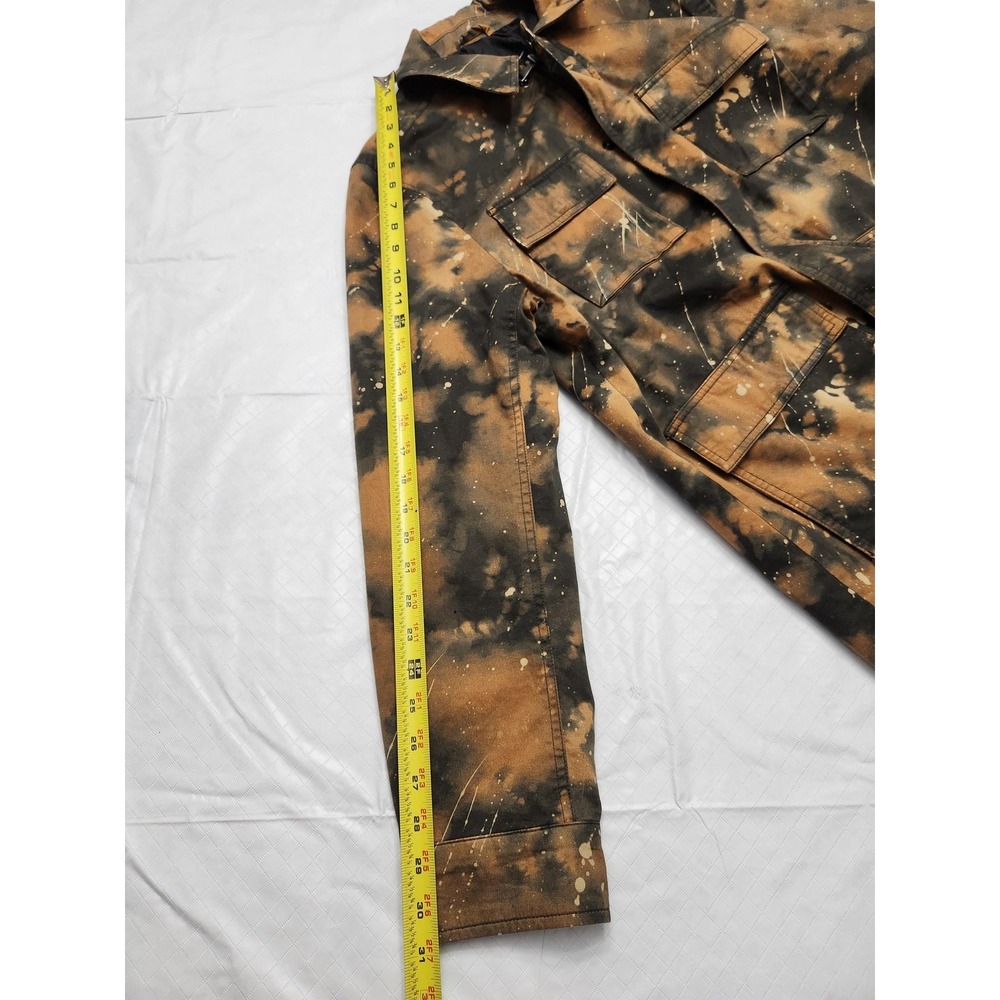 INC International Concepts Jacket Mens Medium Brown Camo Canvas Military Field - Picture 8 of 12
